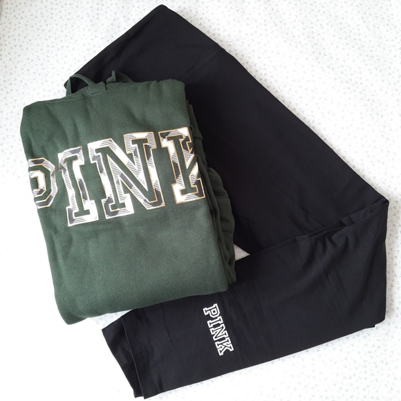 PINK VS Logo Gift Set Hoddie & Leggins L - Picture 2 of 9